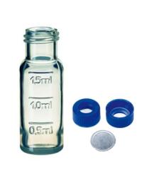 Vial Kit, PFAS, 1.5mL Clear Polypropylene w/Screw Caps and PP/Silicone Septa, 100/pk