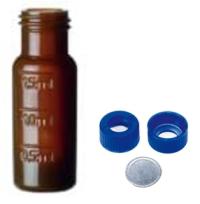 Vial Kit, PFAS, 1.5mL Amber Polypropylene w/Screw Caps and PP/Silicone Septa, 100/pk