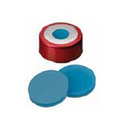 Vial Caps, Headspace, 20mm Red Magnetic Bimetal, Crimp with Silicone/PTFE Septa, 100/pk