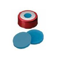 Vial Caps, Headspace, 20mm Red Magnetic Bimetal, Crimp with Silicone/PTFE Septa, 100/pk