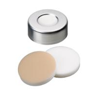 Vial Caps, Headspace, 20mm Silver Aluminum, Crimp with Silicone/PTFE Septa, 100/pk