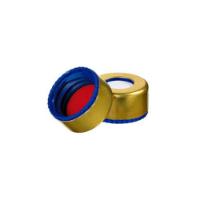 Vial Caps, 9mm Magnetic for 1.5mL Vials, Screw Thread w/Non-slit Silicone/PTFE Septa, 100/pk