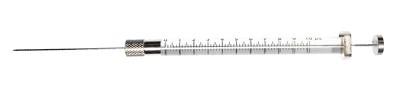 Syringe, GC, AOC20i, 10uL, 0.63mm ID, Removable Needle, Cone, PTFE Tipped Plunger