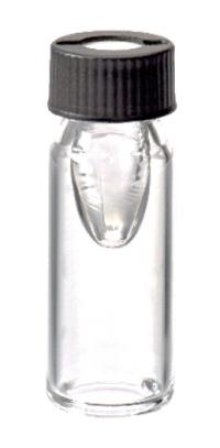 Vial Kit, Shim-vial H, 150uL Clear Glass w/Screw Caps and Pre-Slit PTFE/Silicone Septa, 100/pk