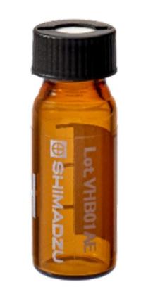 Vial Kit, Shim-vial H, 150uL Amber Glass w/Screw Caps and Non-Slit PTFE/Silicone Septa, 100/pk