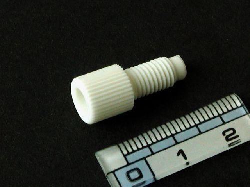 PFA Plug, 1/4-28 Flat Bottom