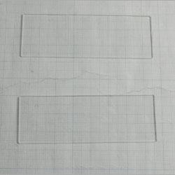 Glass sample plate, 0.02 mm path length, 2 pieces, HC23 & HC75
